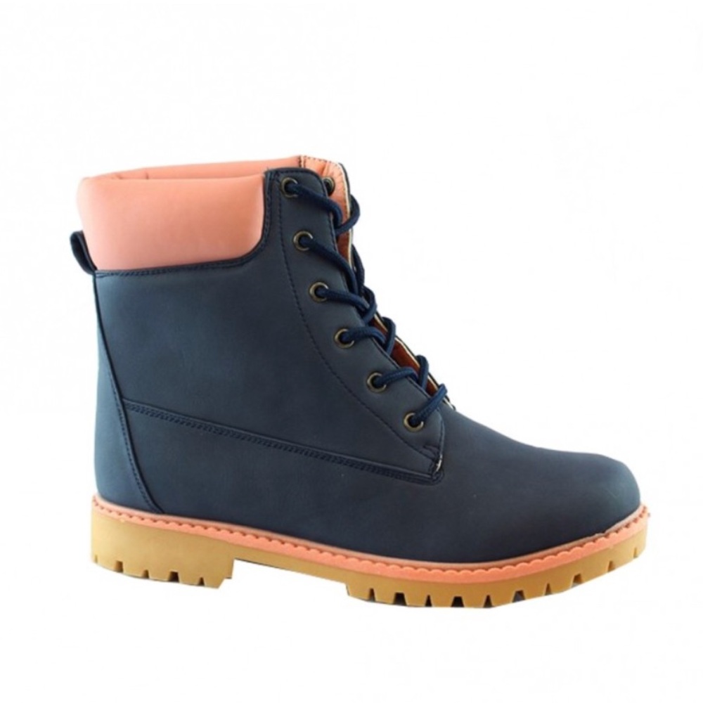 Bella Marie Pink and Blue Hiking Boots